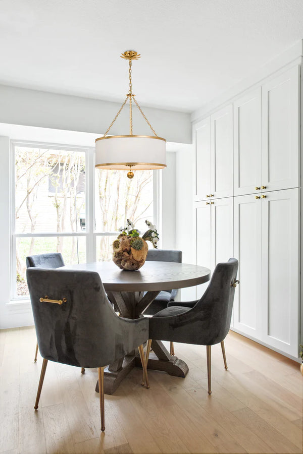 Laurel 24'' Six Light Chandelier, Antique Gold