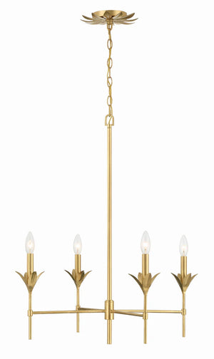 Laurel 28'' Four Light Chandelier, Antique Gold