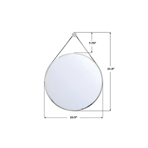 Belmont 24" Mirror, Polished Nickel