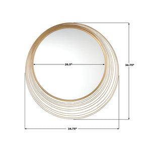 Celine 35" Mirror, Antique Gold
