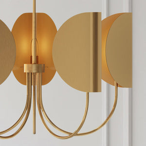 Sentaur 32" Five-Light Chandelier, Aged Gold