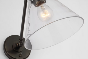 Parkington 8.5" LED Wall Sconce, Bronze and Clear Glass