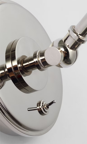 Parkington 8.5" LED Wall Sconce, Polished Nickel and Clear Glass