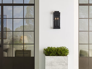 Linear Lantern 9" Two Light Wall Sconce, Bronze