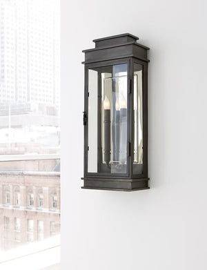 Linear Lantern 9" Two Light Wall Sconce, Bronze