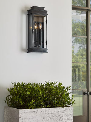 Linear Lantern 9" Two Light Wall Sconce, Bronze
