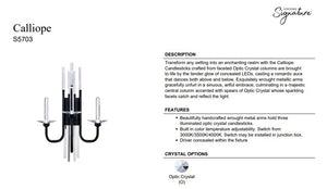 Calliope 10'' LED Wall Sconce, Black