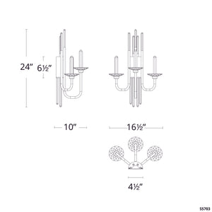 Calliope 10'' LED Wall Sconce, Black