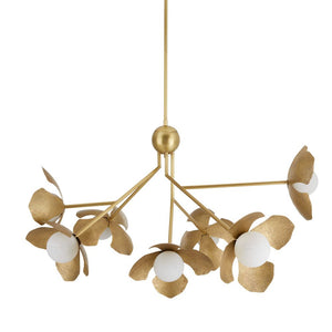 Ardenyx 57" Seven Lights Chandelier, Antique Brass