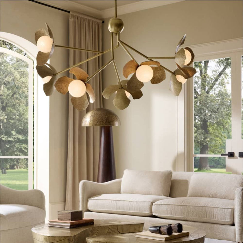 Ardenyx 57" Seven Lights Chandelier, Antique Brass