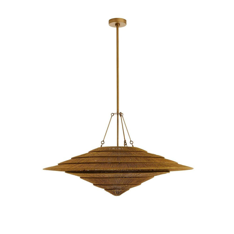 Orin 40" Three Lights Pendant, Vintage Brass