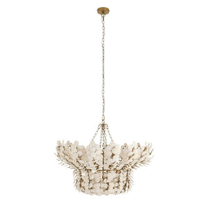 Zairen 40" Eight Lights Chandelier, Ivory