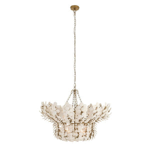 Zairen 40" Eight Lights Chandelier, Ivory
