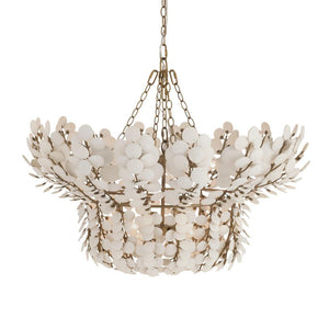 Zairen 40" Eight Lights Chandelier, Ivory