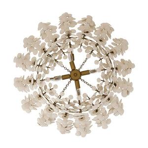 Zairen 40" Eight Lights Chandelier, Ivory