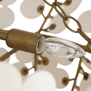 Zairen 40" Eight Lights Chandelier, Ivory