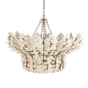 Zairen 40" Eight Lights Chandelier, Ivory