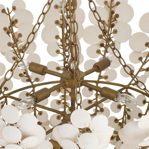 Zairen 40" Eight Lights Chandelier, Ivory