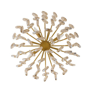 Aureth 32" Eight Lights Chandelier, Amber - Glass