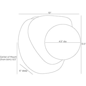 Nivora 10" One Light Sconce, Opal - Glass