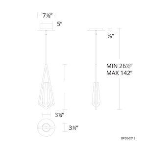 Devotion 6'' LED Mini Pendant, Black