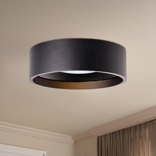 Porter 5" LED Outdoor Ceiling Light, Black