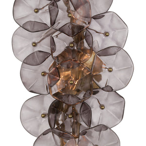 Astrid 23" Four Light Sconce, Aged Brass / Purple