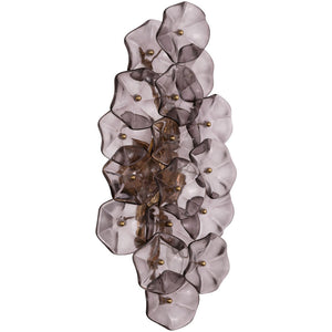 Astrid 23" Four Light Sconce, Aged Brass / Purple