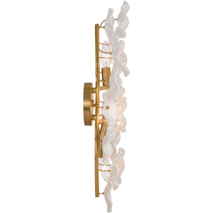 Astrid 23" Four Light Sconce, Aged Brass / White