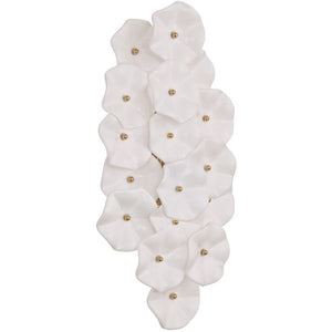 Astrid 23" Four Light Sconce, Aged Brass / White