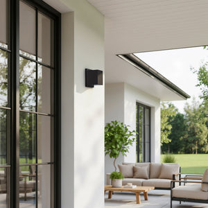 Rook 5" LED Indoor/Outdoor Wall Sconce, Black
