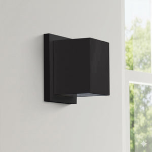 Rook 5" LED Indoor/Outdoor Wall Sconce, Black