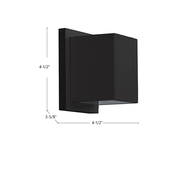 Rook 5" LED Indoor/Outdoor Wall Sconce, Black