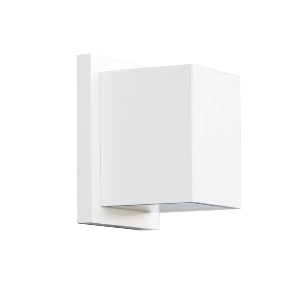 Rook 5" LED Indoor/Outdoor Wall Sconce, White