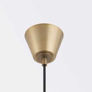 Lyan 18" One Light Pendant, Patina Brass / Slate Blue