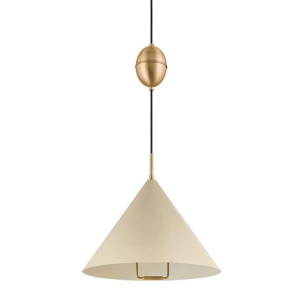Lyan 18" One Light Pendant, Patina Brass