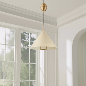 Lyan 18" One Light Pendant, Patina Brass