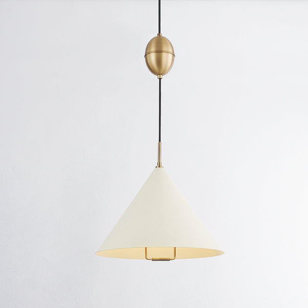 Lyan 18" One Light Pendant, Patina Brass