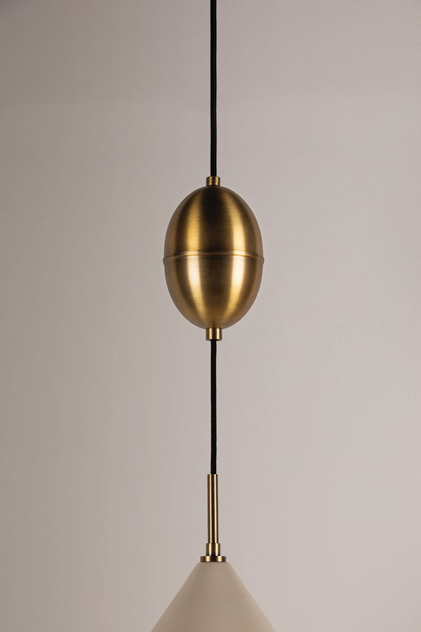 Lyan 18" One Light Pendant, Patina Brass