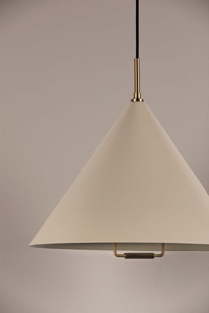 Lyan 18" One Light Pendant, Patina Brass