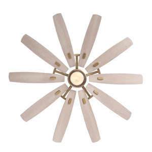 Hearthfield 65" One Light Smart Ceiling Fan, Legacy Brass