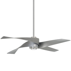 Orion Vale 64" One Light Ceiling Fan, Brushed Nickel With Silver Blades