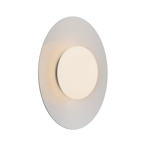 Sunspot 15" LED Flush Mount Ceiling Light, Metal - Black/White