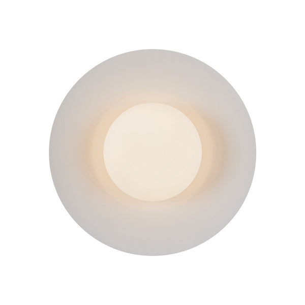 Sunspot 15" LED Flush Mount Ceiling Light, Metal - Black/White