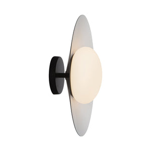 Sunspot 15" LED Flush Mount Ceiling Light, Metal - Black/White