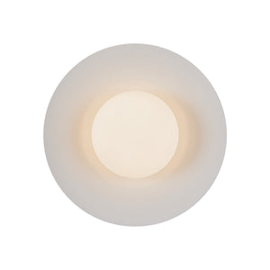 Sunspot 15" LED Flush Mount Ceiling Light, Metal - Black/White