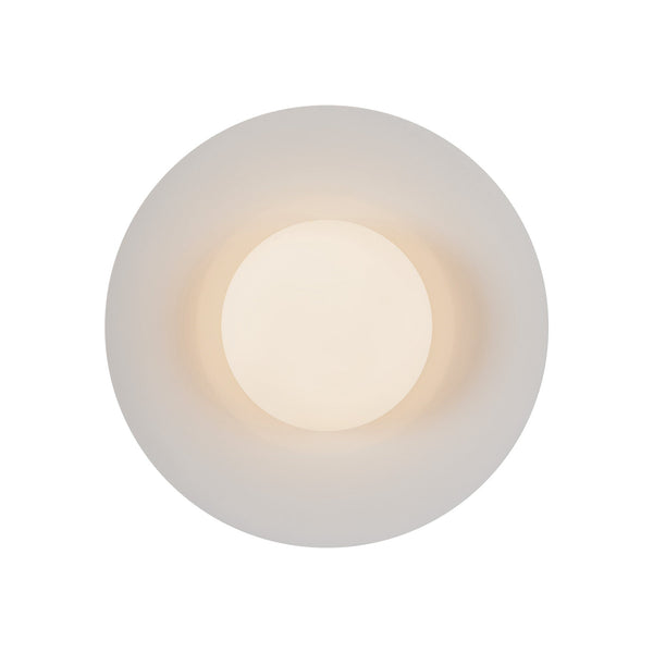 Sunspot 15" LED Flush Mount Ceiling Light, Metal - Black/White