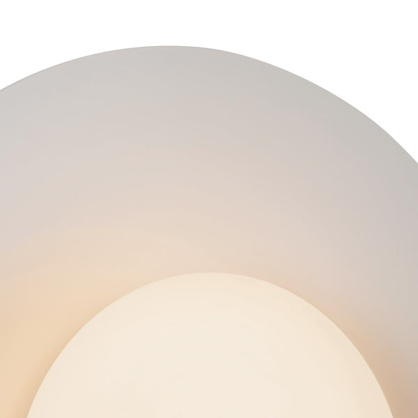 Sunspot 15" LED Flush Mount Ceiling Light, Metal - Black/White