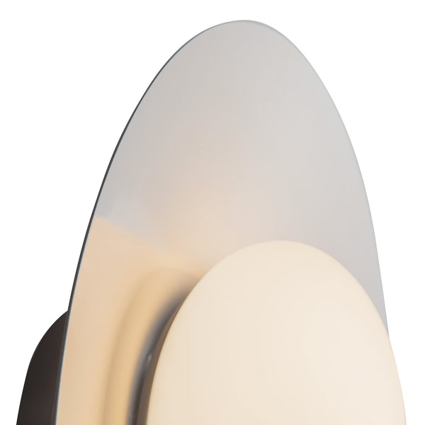 Sunspot 15" LED Flush Mount Ceiling Light, Metal - Black/White