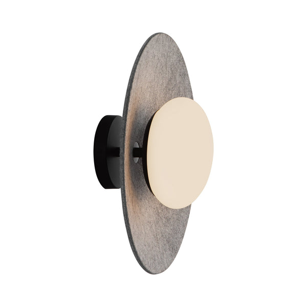 Sunspot 15" LED Flush Mount Ceiling Light, Felt - Gray
